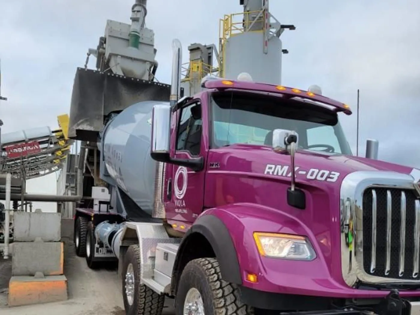 Loading a mixer at the plant